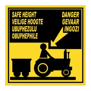 Safe Height Danger / Veilige Hoogte Gevaar sign AS18