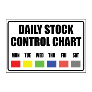 Daily Stock Control Chart sign AS25
