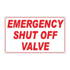 Emergency Shut Off Valve sign AS27
