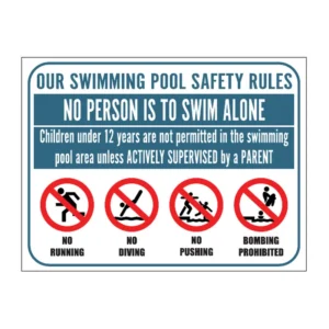 Swimming Pool Safety Rules sign AS31