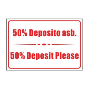 50% Deposit Please sign B10