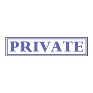 Private (plaque) sign B1a