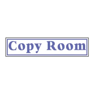 Copy Room (plaque) sign B1j
