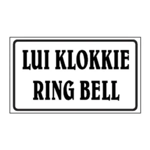 Lui Klokkie / Ring Bell sign B28