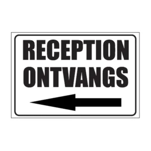Reception / Ontvangs (arrow) sign B4