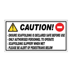 Caution Scaffolding sign C15