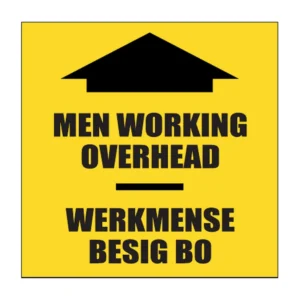 Men Working Overhead sign C21