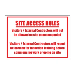 Site Access Rules sign C24