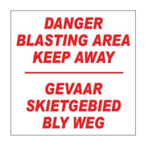 Blasting Keep Away sign C3