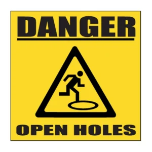 Danger Open Holes sign C31