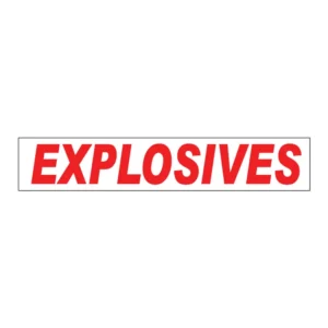 Explosives (sticker) sign C6