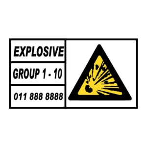 Explosive Group 1-10 sign C8