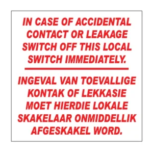 Leakage Switch sign E11