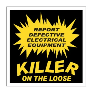 Report Defective Equipment sign E19
