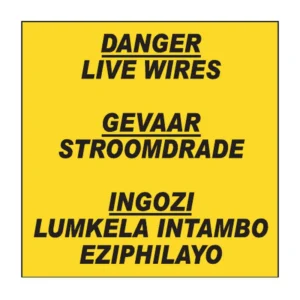 Electrical Shock Live Wires sign E6
