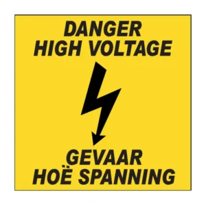Electrical Shock High Voltage sign E7