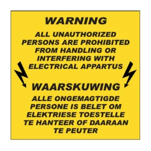 Electrical Shock Warning sign E8