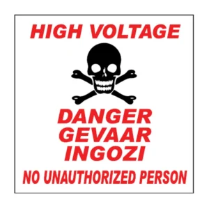 High Voltage Danger sign E9