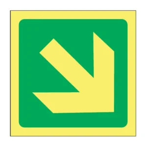 Fire Luminous Arrow – Down Right sign FL1