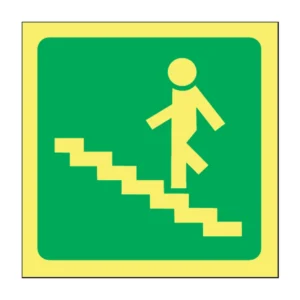 Fire Luminous Stairs Down sign FL11