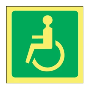 Fire Luminous Wheelchair sign FL12