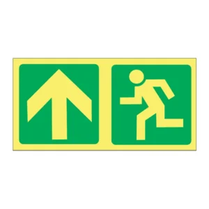Fire Luminous Arrow Up + Running Man sign FL19
