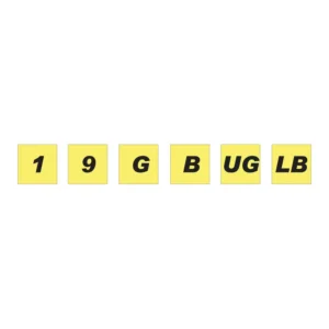Floor Numbers For Stairwells (1,9,G,B,UG,LB) sign FL30