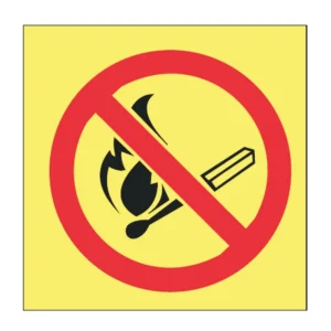 No Open Flame / Matches (Luminous) sign FL35