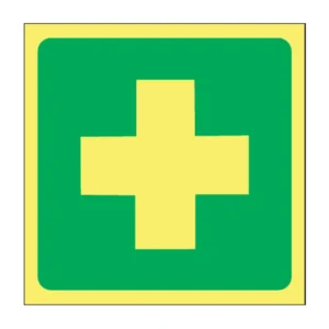 Fire Luminous First Aid Cross sign FL6