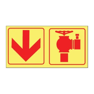Arrow Down + Valve (2-panel) sign FL72