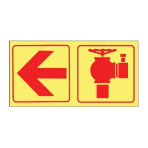 Arrow Left + Valve (2-panel) sign FL73