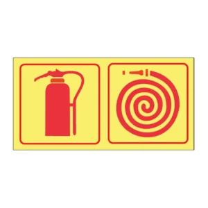 Extinguisher + Hose (2-panel) sign FL74