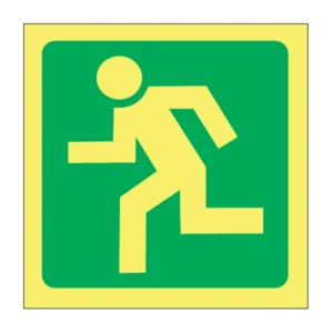 Fire Luminous Running Man Left sign FL8