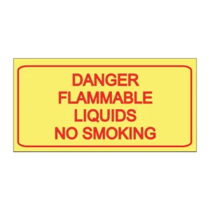 Danger Flammable Liquids No Smoking (Luminous) sign FL84