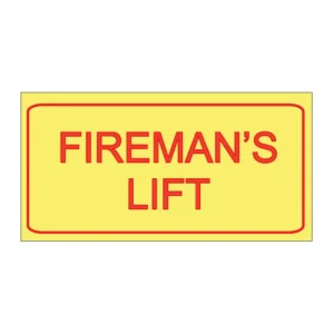 Fireman’s Lift (Luminous) sign FL85