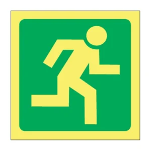 Fire Luminous Running Man Right sign FL9