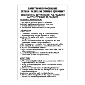 S.W.P. Oxygen-Acetylene Cutting Equipment sign FM10