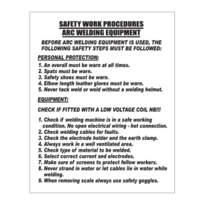 S.W.P. Arc Welding Equipment sign FM12
