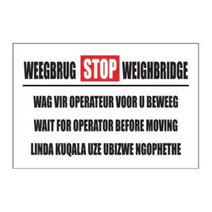 Weighbridge / Weegbrug sign FM14