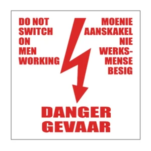 Danger Men Working – Do Not Switch On sign FM21
