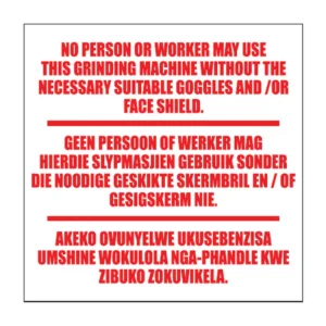 Grinder Usage sign FM31