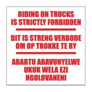 Riding Trucks Forbidden sign FM39