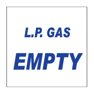 L.P. Gas Empty sign G10