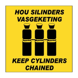 Keep Cylinders Chained sign G14