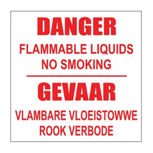 Danger Flammable Liquids sign G16