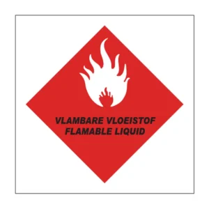 Flammable Liquid (diamond) sign G18