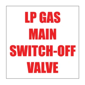 LP Gas Main Switch-Off Valve sign G25