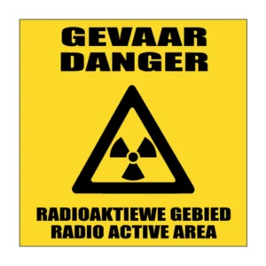 Danger Radio Active Area sign H10