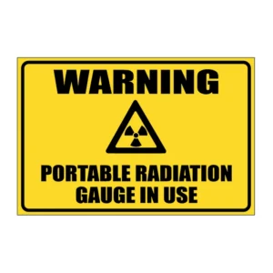 Portable Radiation Gauge In Use sign H17