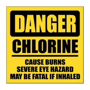 Danger Chlorine sign H2